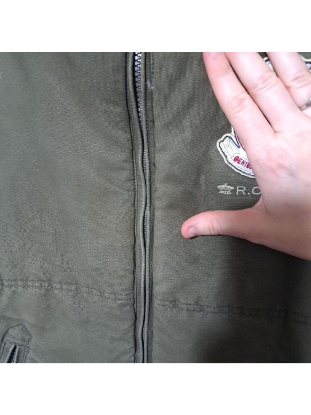 Red Camel LARGE Green Full Zip Vest Sleeveless Lined Pockets Zip Closure Style - Picture 13 of 16